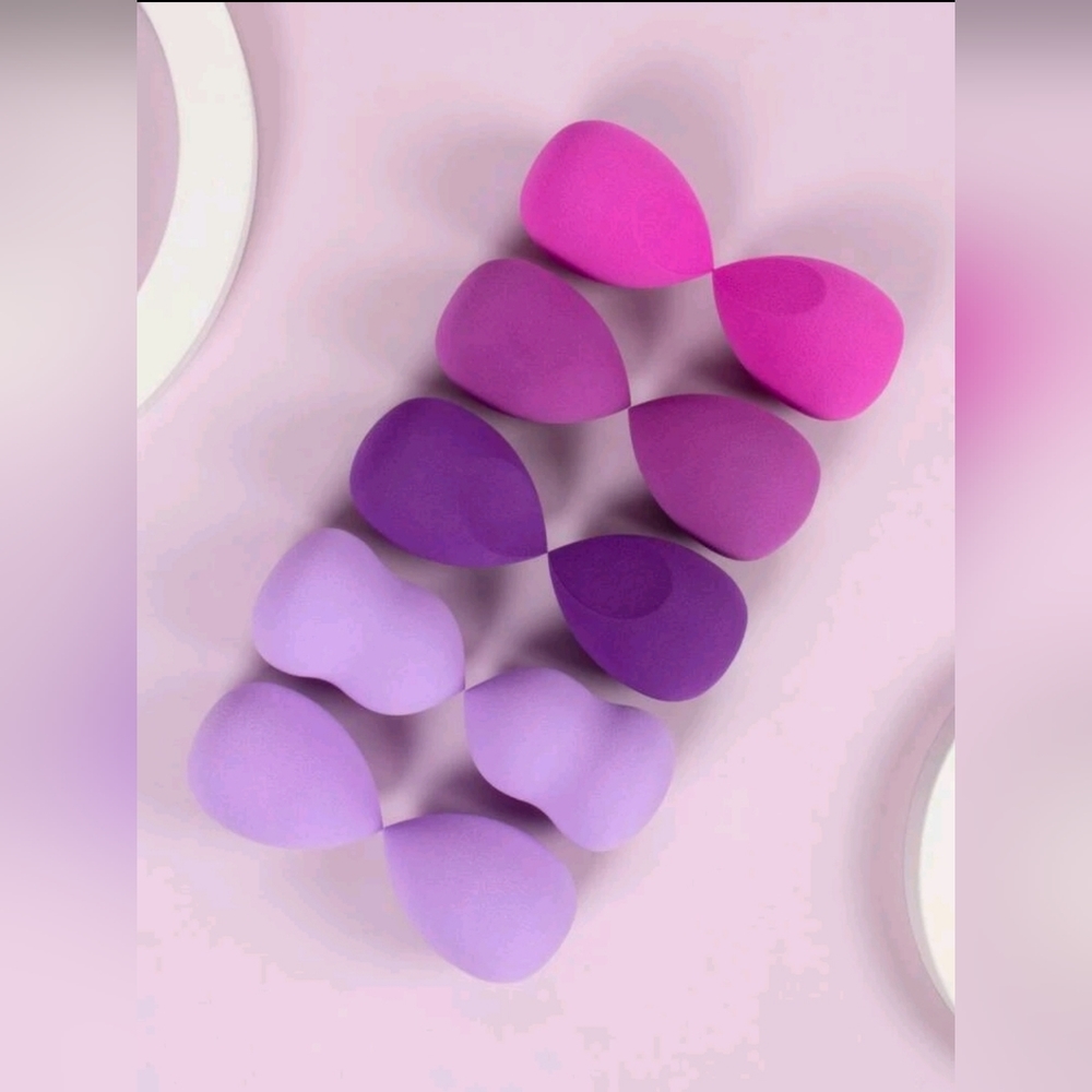10pc Purple Make-up Sponge Set For Wet or Dry Application